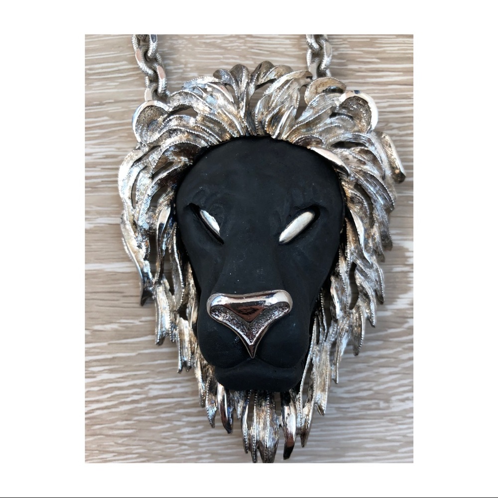 Luca Razza vintage 70s lion necklace